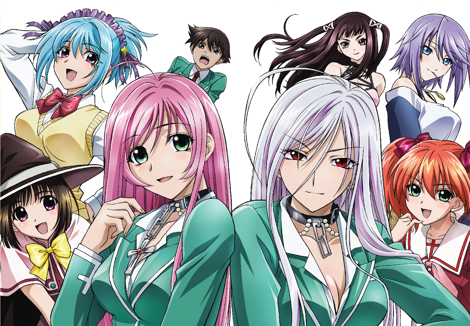 Download Join Tsukune and Moka in the wild world of Rosario Vampire  Wallpaper | Wallpapers.com